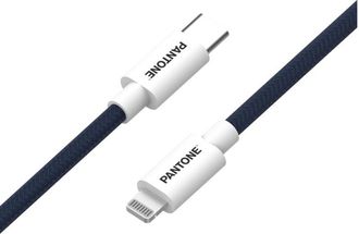 Pantone Pt-ctl002-5n Cable De Conector Lightning 1,5 M Azul, Blanco