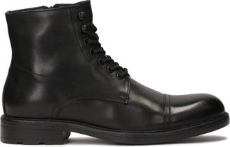 Kazar Klassieke zwarte casual stijl herenlaarzen - Heren - Veterlaarzen - Zwart - 41 EU - Leer - Schoenen