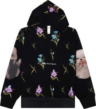 Advisory Board Crystals Felpa a fiori con cappuccio - Nero