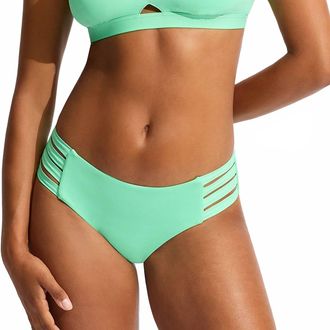 Seafolly Womens Multi Strap Bikini Bottom In Mint