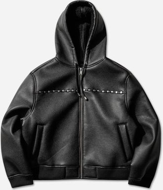 AFB Hooded Studded Bomber Black