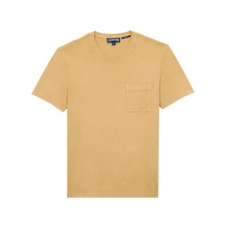 Vilebrequin Tops, Heren, Bruin, XL, Katoen, Effortless T-shirt van biologisch katoen in natuurlijke kleuren voor heren