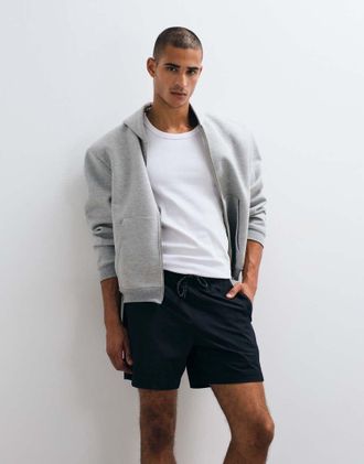 Abercrombie & Fitch shorts ampi in rete neri-Nero
