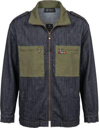 Mr & Mrs Italy Grey Cotton Men Mens Jacket