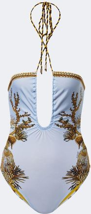 La DoubleJ Ba&ntilde;ador halter estampado