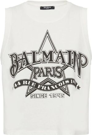 Balmain Camiseta sin mangas Western - Tops - Mujer - Blanco - L