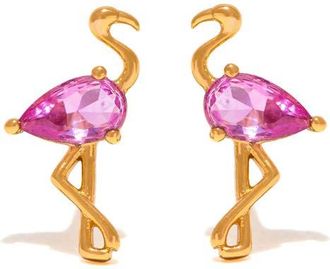 Girls Crew Flamingo Stud Earrings in Gold at Nordstrom