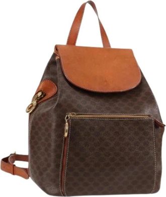 Celine Pre-owned Leather backpacks - Dames - Vintage Rugzakken - Bruin - ONE Size - Leer - Vintage
