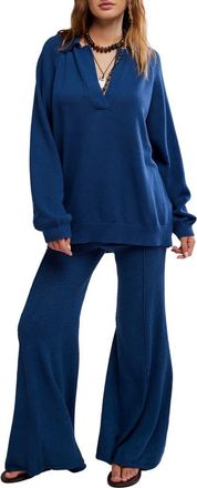 Free People Drea Sweater & Pants Set in Dark Denim at Nordstrom, Size X-Small