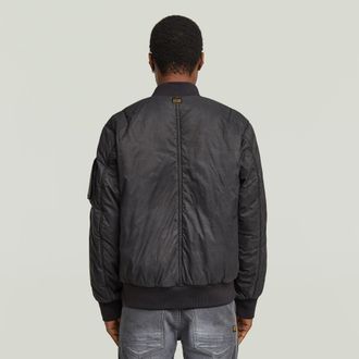 G-Star RAW Herren Bomberjacke – Gepolstert, Blau (Faded Bora Wind), Reißverschluss, Größe Large