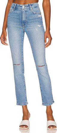 Good American Good Classic With Knee Slits Jeans In Indigo123