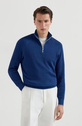 Brunello Cucinelli Cotton sweater in Avio Blue at Nordstrom, Size 62 It