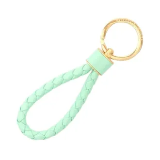 Bottega Veneta Pre-owned Accessories, female, Green, Size: ONE SIZE Pre-owned Intrecciato Leather Keyholder