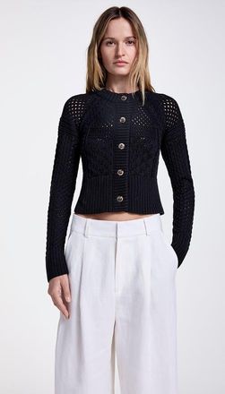Smythe Crochet Cardigan in Black at Nordstrom, Size X-Small