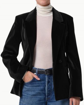 Citizens Of Humanity Matteau Velvet Blazer In Black