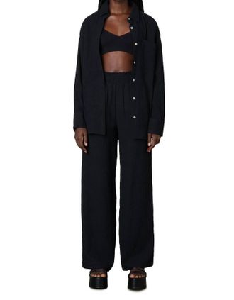 Nia Gauze Pants In Black