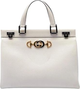 Gucci Pre-owned Handbags, female, White, Size: ONE SIZE Pre-owned Zumi Satchel