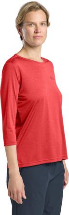 Jack Wolfskin Funktionsshirt JACK WOLFSKIN CROSSTRAIL 3/4 T W, Damen, Gr. L (42/44), rot (vibrant, rot), Oberstoff: 100% POLYESTER, Shirts Funktionsshirt