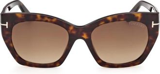 Tom Ford Joni-02 Zonnebril - Dames - Zonnebrillen - Bruin - 54 MM - Accessoires
