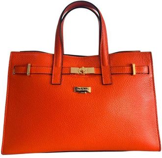 Baldinini Orange Cowhide Shoulder Womens Bag