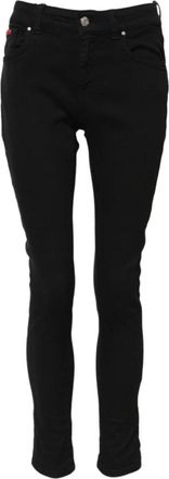 Dolce & Gabbana Zwarte Skinny Denim Jeans met Logo - Dames - Skinny Jeans - Zwart - XS - Denim - Jeans