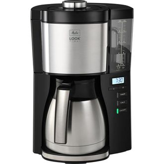 MELITTA Look Therm Timer Cafetera De Filtro Negra Y Plata
