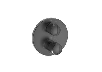 Roca Roca - Round - Grifo Termost&aacute;tico Empotrable Para Ba&ntilde;o-ducha T-1000 Color: Negro Titanio Cepillado