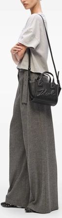 Karl Lagerfeld Borsa tote K/Skuare piccola con finitura zigrinata - Nero