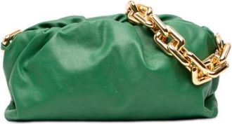 Bottega Veneta Pre-owned Clutches, female, Green, Size: ONE SIZE Pre-owned The Chain Pouch