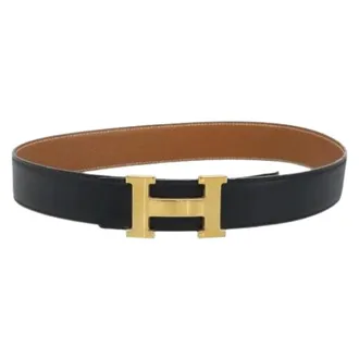 Herm&egrave;s Pre-owned Belts, female, Black, Size: ONE SIZE Pre-owned Vintage Leather Belt