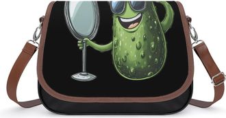 Generic Cool Pickle Womens Crossbody Bag Fashion Shoulder Handbags Message Tote Bag with Adjustable Strap