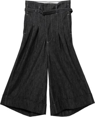 Junya Watanabe Wide Jeans, female, Black, Size: L Wide Jeans