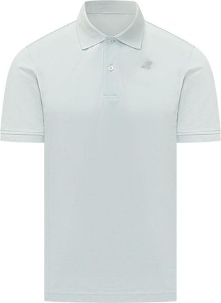 K-Way Light Blue Logo Shirt Collar Polo