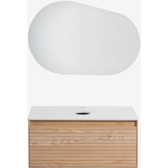 Sklum Sklum - Conjunto De Mueble De Ba&ntilde;o En Madera De Fresno Tedrik