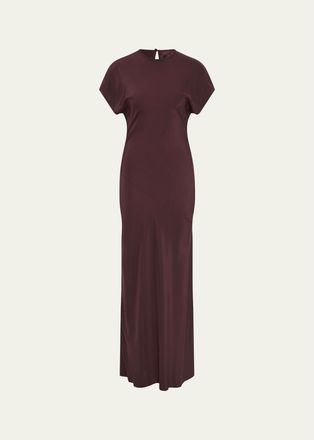 Sir. Noria Silk Cap-Sleeve Gown