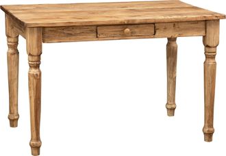 Biscottini International Biscottini - Mesa Escritorio De Estilo Country De Madera Maciza De Tilo Acabado Con Efecto Natural