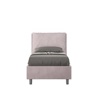 Les Tendances Letto Singolo Senza Rete Imbottito 90x190 Microfibra Glicine Antea