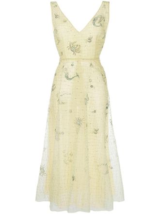 Pucci Capri print A-line midi dress - women - Silk - 38 - Yellow