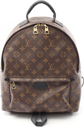 Louis Vuitton Brown Coated Canvas Leather Backpack (Pre-Owned)