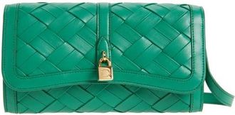 Stella McCartney Ryder Woven Faux Leather Wallet in Bright Green at Nordstrom