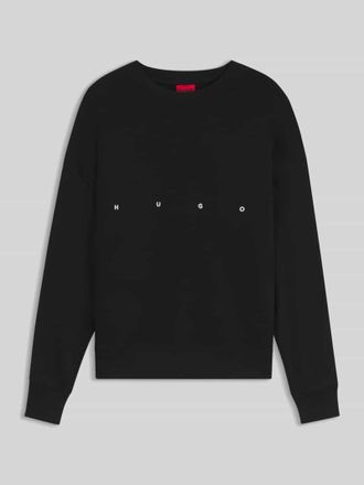 HUGO BOSS Oversize Sweatshirt mit R&uuml;cken-Print in Black, Gr&ouml;&szlig;e XXL