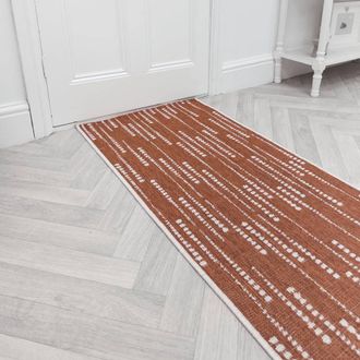 Runrug Carpet Runner Rug - Indoor/Outdoor, Reversible, 2mm - Aperol Spritz in Terracotta | Size: 70 cm x 270 cm