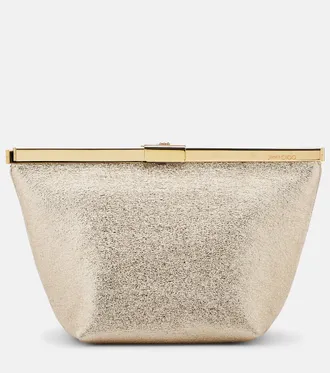 Jimmy Choo London Clutch Ganache in pelle metallizzata