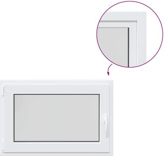 vidaXL Ventana De S&oacute;tano Risor 90 X 55 Cm Pvc Y Vidrio Vidaxl
