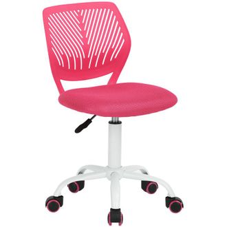 Furniture R FurnitureR CARNATION Desk Chair Home Office Swivel Mesh Seat,Hallow Pink