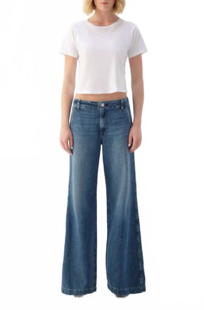 Amo Edith Wide Leg Trouser In Romance