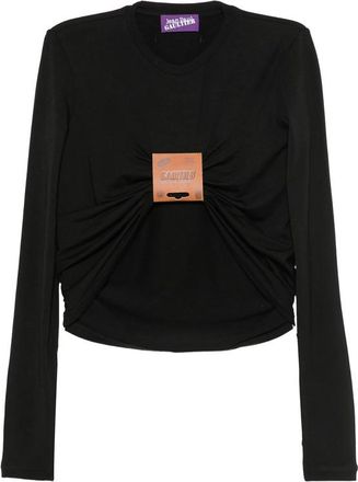 Jean Paul Gaultier Gathered Logo-patch Top