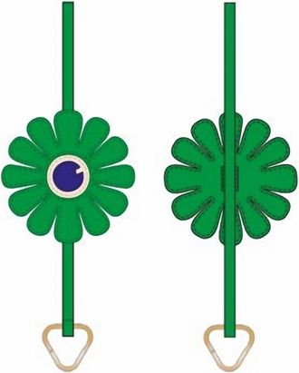 Inou&iuml; Editions Womens Daisy Eyes Keychain In Green