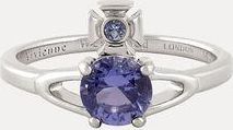 Vivienne Westwood Reina Petite Ring Platinum-lavender-cz Silver / Cubic Zirconia Unisex