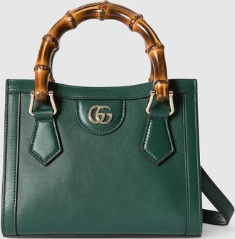 Gucci Diana Small Tote Bag, Green, Leather